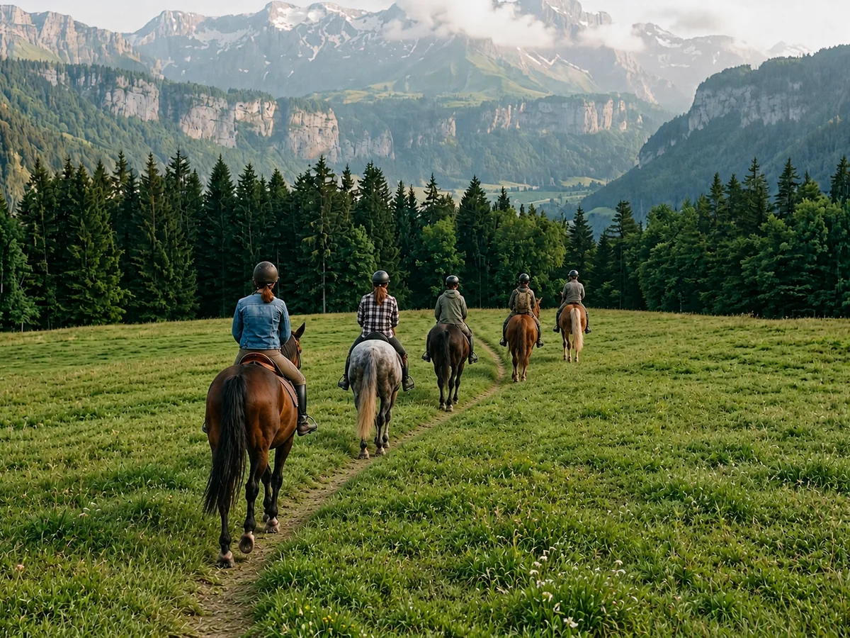 Balade à cheval en Haute-Savoie, autour de Villard