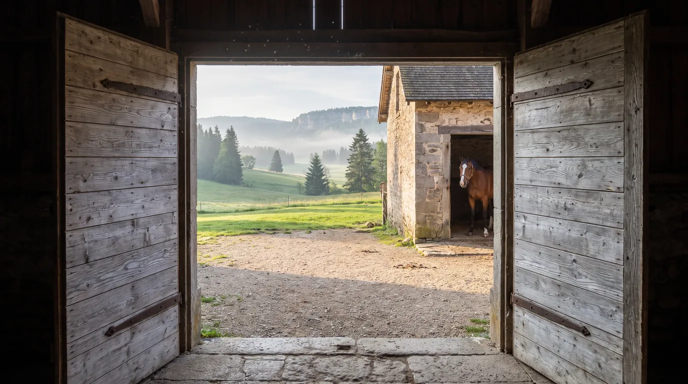 Entrée, Ferme équestre de Sèchemouille, centre équestre à Villard